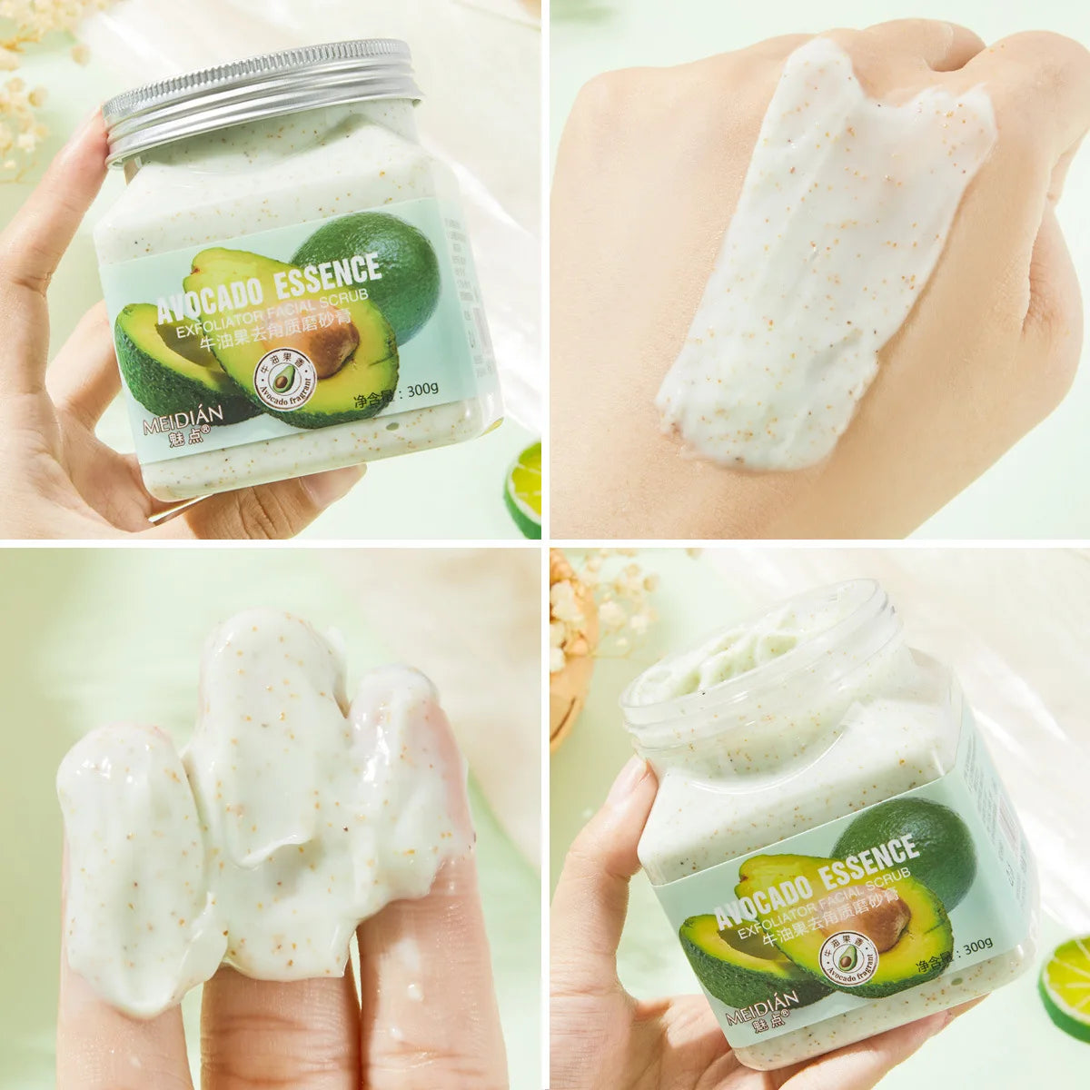 Exfoliant corporel au beurre de karité, crème exfoliante pour le corps