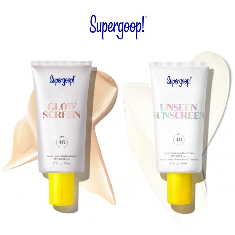 SUPERGOOP | Primer SPF 40 - Glowscreen et UNSEEN Sunscreen Supergoop Primer SPF 40 - Écran solaire invisible à large spectre, 50ml