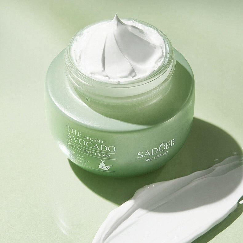 SADOER | Crème hydratante à l'avocat bio - Contrôle du sébum, hydratation et réduction des ridules
