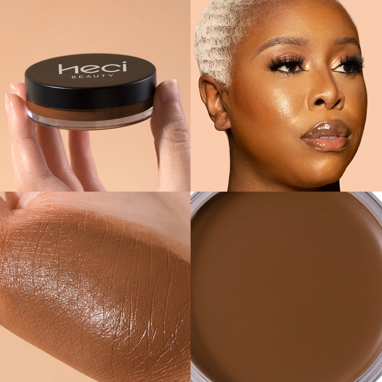 HECI BEAUTY | Baume bronzant et crème légère - Finition veloutée naturelle et effet soleil