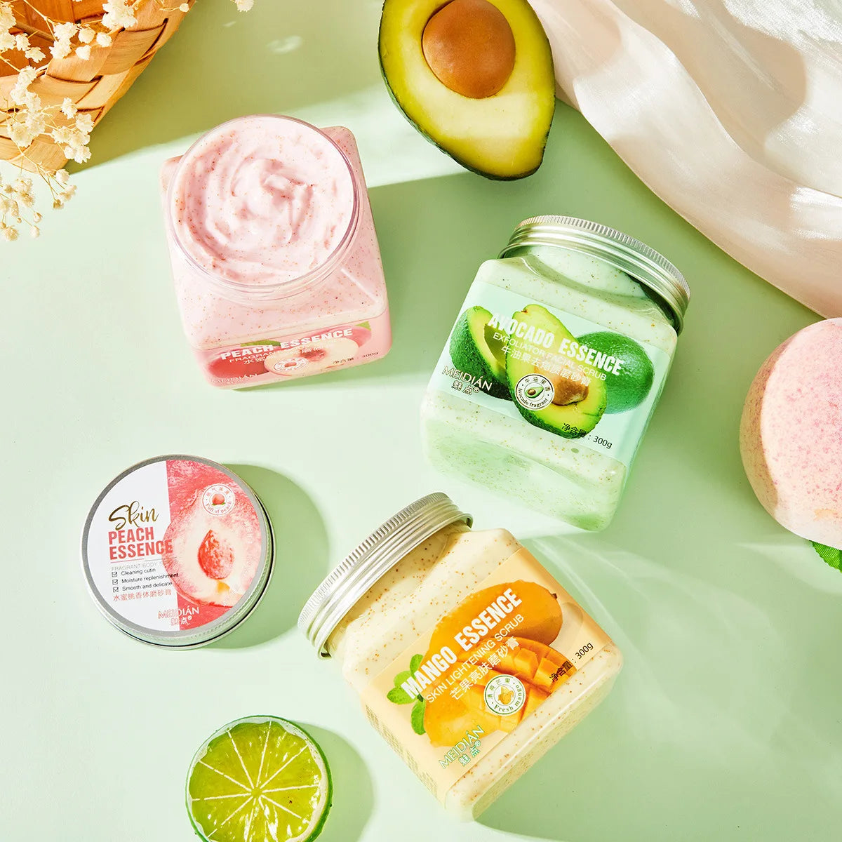 Exfoliant corporel au beurre de karité, crème exfoliante pour le corps
