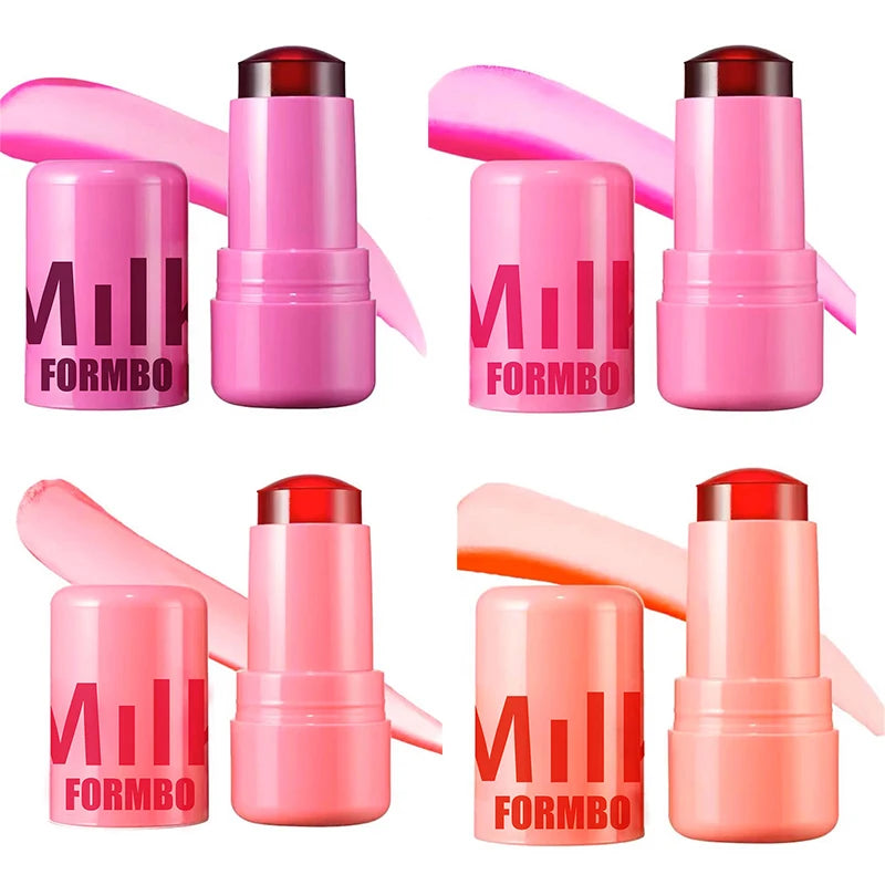 MILK FORMULA | Stick 3-en-1 blush en gelée | Stick joues hydratant | gloss lèvres et maquillage