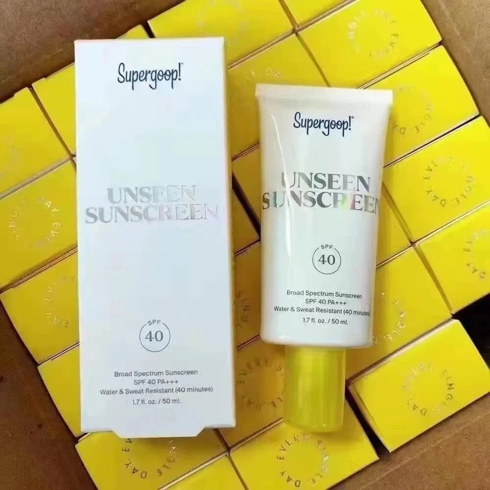 SUPERGOOP | Primer SPF 40 - Glowscreen et UNSEEN Sunscreen Supergoop Primer SPF 40 - Écran solaire invisible à large spectre, 50ml