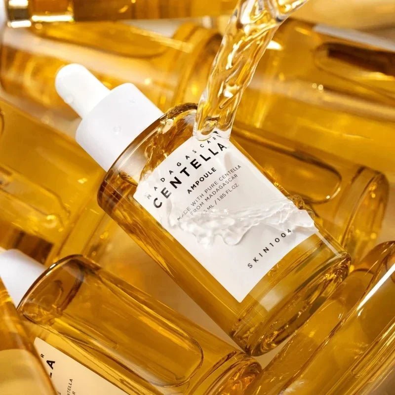 MADAGARSCAR CENTELLA | Ampoule de sérum facial à l'extrait original de Centella Asiatica, essence faciale réparatrice de la barrière cutanée, apaise l'acné, peau sensible, raffermissante - A fleur de peaux