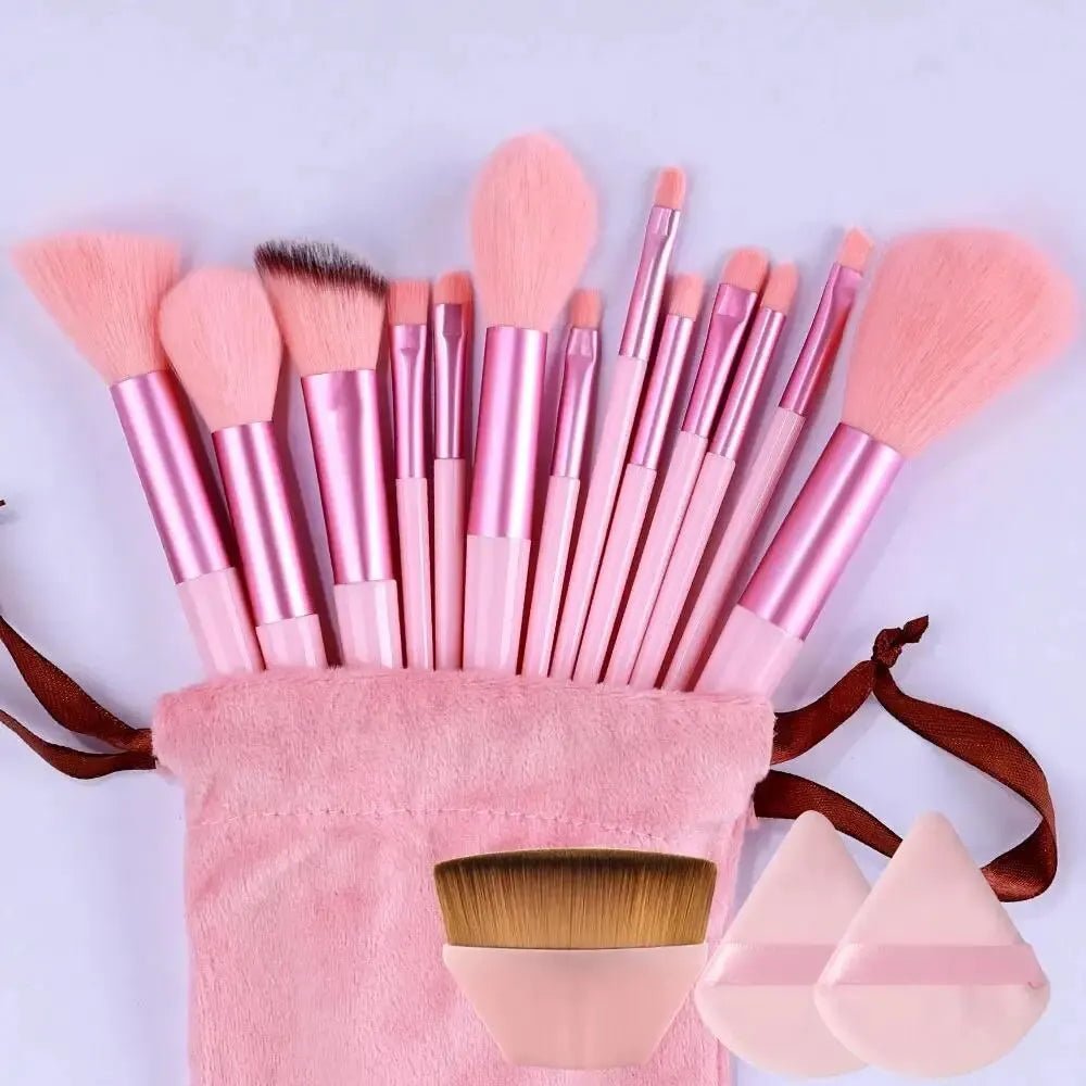 Set de pinceaux maquillage professionnels: pinceaux doux et moelleux pour fond de teint, poudre, ombres à paupières - A fleur de peaux