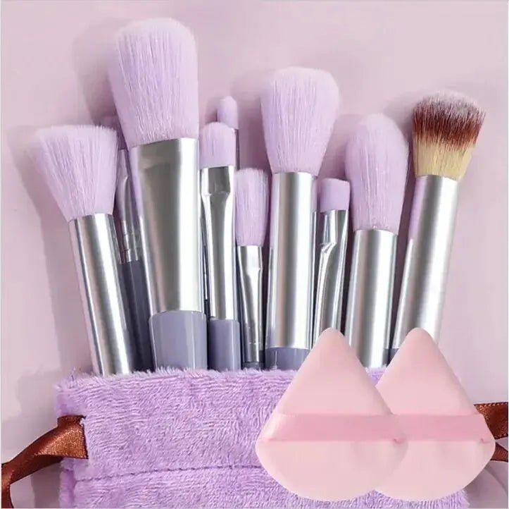 Set de pinceaux maquillage professionnels: pinceaux doux et moelleux pour fond de teint, poudre, ombres à paupières - A fleur de peaux