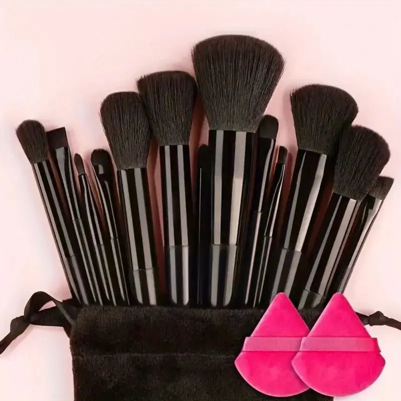 Set de pinceaux maquillage professionnels: pinceaux doux et moelleux pour fond de teint, poudre, ombres à paupières - A fleur de peaux
