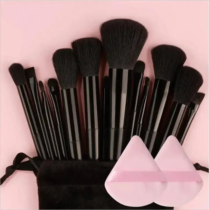 Set de pinceaux maquillage professionnels: pinceaux doux et moelleux pour fond de teint, poudre, ombres à paupières - A fleur de peaux