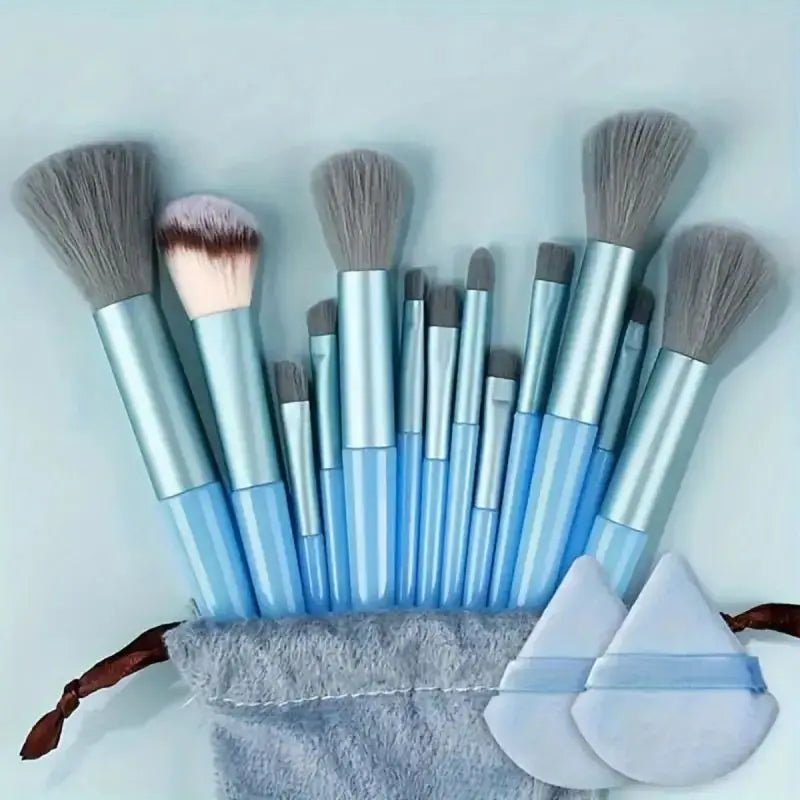 Set de pinceaux maquillage professionnels: pinceaux doux et moelleux pour fond de teint, poudre, ombres à paupières - A fleur de peaux