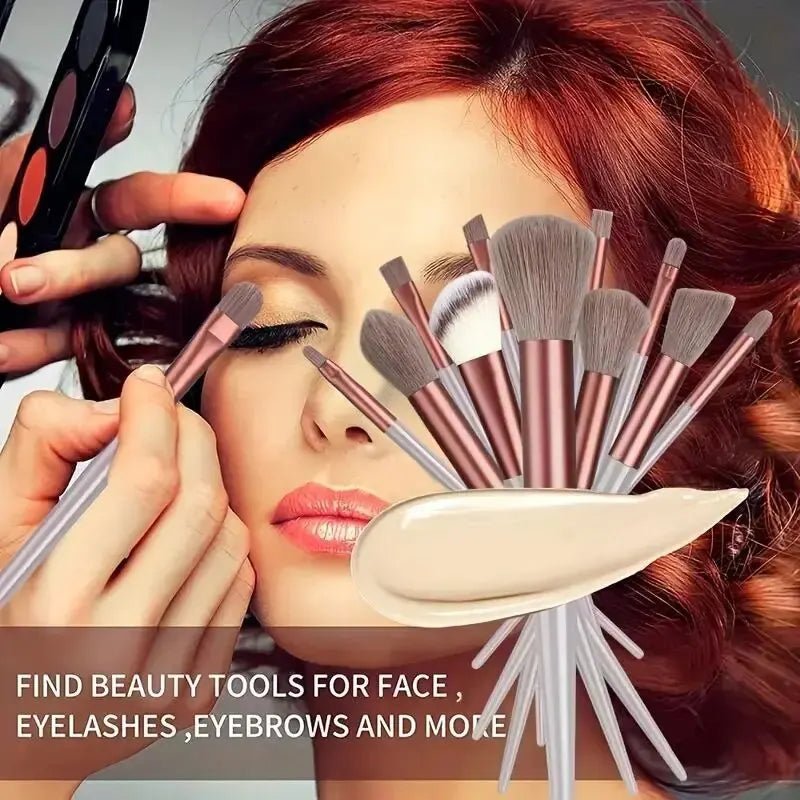 Set de pinceaux maquillage professionnels: pinceaux doux et moelleux pour fond de teint, poudre, ombres à paupières - A fleur de peaux