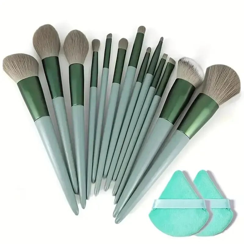 Set de pinceaux maquillage professionnels: pinceaux doux et moelleux pour fond de teint, poudre, ombres à paupières - A fleur de peaux