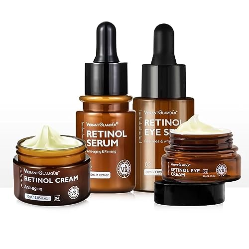 VIBRANT GLAMOUR | Ensemble perfecteur de teint au rétinol: crème visage, sérum visage, sérum yeux, crème yeux - A fleur de peaux